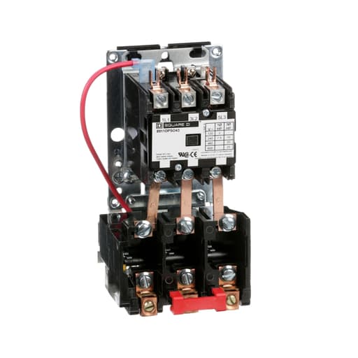 Square-D / Schneider - Square D 8911DPSO43V02 110/120 VAC 40 Amp 25 Hp Polyphase 3-Pole Open Type Magnetic Definite Purpose Starter