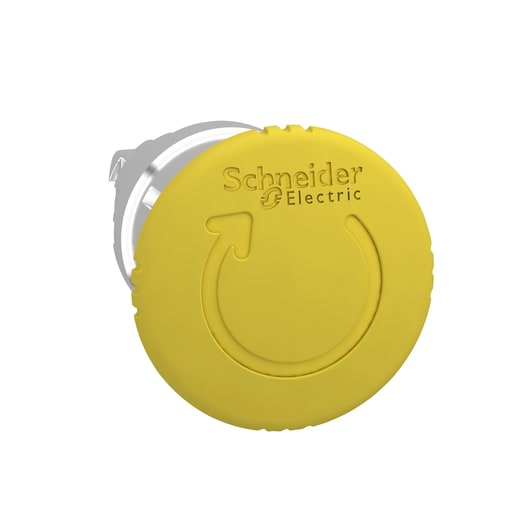 Square-D / Schneider - Square D ZB4BS55 22 mm Yellow Mushroom Head Turn-to-Release Push Button Operator
