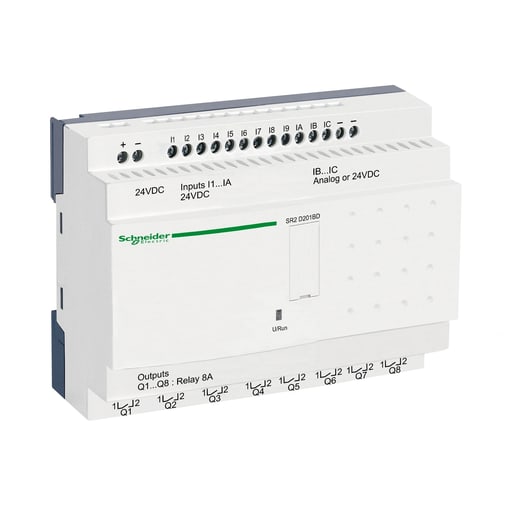 Square-D / Schneider - Square D SR2D201BD COMPACT SMART RELAY, SR BL 20 I-O 24VDC WC