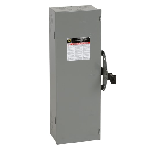 Square-D / Schneider - Square D DTU361 600 VAC/VDC 30 Amp 30 Hp 3-Pole NEMA 1 Non-Fusible Double Throw Safety Switch
