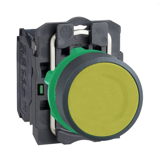 Square-D / Schneider - Square D XB5AA51 22 mm 600 VAC 1.2 Amp 1NO Yellow Round Momentary Flush Non-Illuminated Push Button