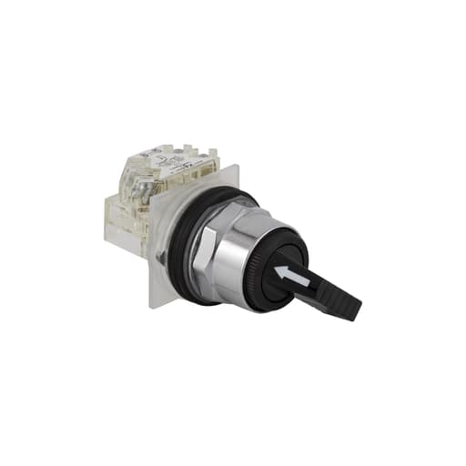 Square-D / Schneider - Square D 9001KS11FBH1 30 mm 10 Amp 600 VAC/VDC 1NO 1NC 2-Position Round Knob Non-Illuminated Selector Switch