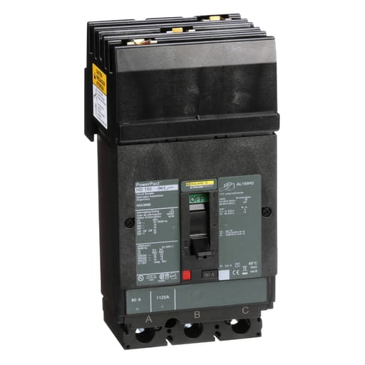 Square-D / Schneider - Square D HDA36080 3-Pole 80 Amp 600 Volt Thermal Magnetic Molded Case Circuit Breaker