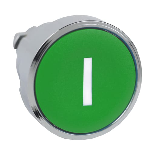 Square-D / Schneider - Square D ZB4BA331 22 mm Green/White Round Flush Non-Illuminated Push Button Operator