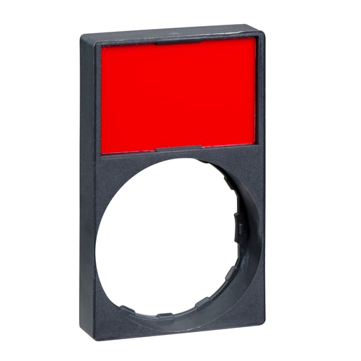 Square-D / Schneider - Square D ZBY6H101 18 x 27 mm Black/Red Blank Flush Legend Holder