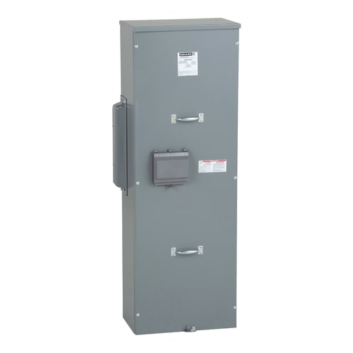 Square-D / Schneider - Square D EZM3400CB 120/240 VAC 400 Amp 3-Phase 4-Wire Overhead/Underground Feed Meter Center Circuit Breaker