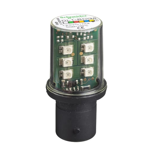 Square-D / Schneider - Square D DL1BDG8 120 VAC Yellow Steady-On LED Bulb