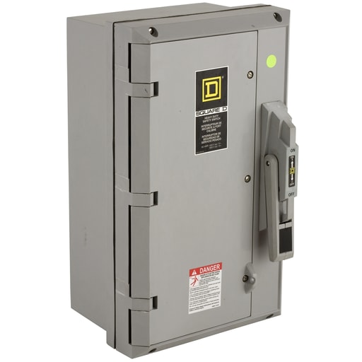 Square-D / Schneider - Square D H361DX 600 VAC 30 Amp 3-Pole Class H/J/K/L/R Fusible Heavy Duty Safety Switch