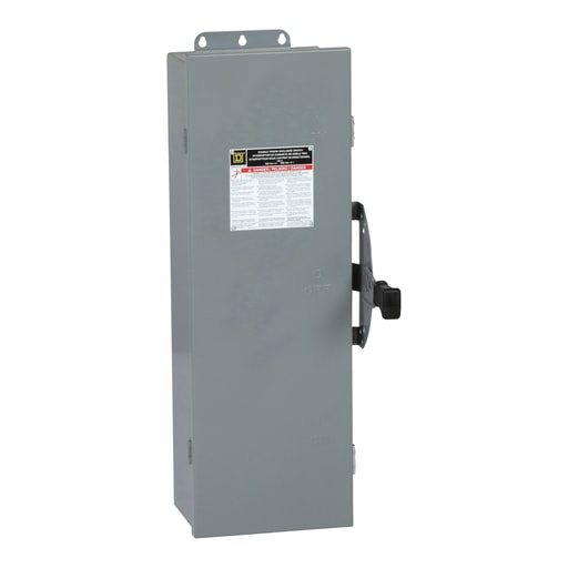 Square-D / Schneider - Square D DTU362AWK 600 VAC/VDC 60 Amp 60 Hp 3-Pole NEMA 12 Non-Fusible Double Throw Safety Switch