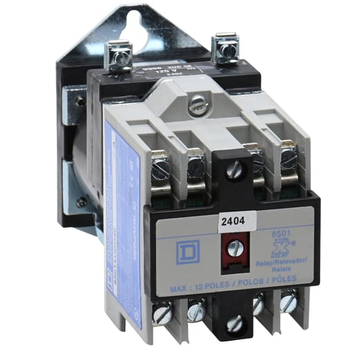 Square-D / Schneider - Square D 8501XUDO40V63 125 VDC 10/5 Amp 4-Pole 4NO Panel Mount DC Operated Industrial Utility Relay