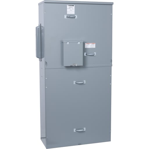 Square-D / Schneider - Square D EZM31200GCBE 120/240 VAC 1200 Amp 65 kA 3-Phase 4-Wire Steel Underground Feed Meter Center Circuit Breaker