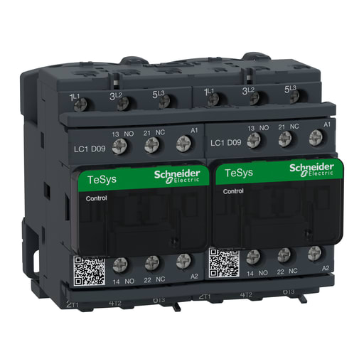 Square-D / Schneider - Square D LC2D09G7 575 VAC 9 Amp 3-Pole 1NO 1NC Screw Terminal Full Voltage Reversing IEC Contactor