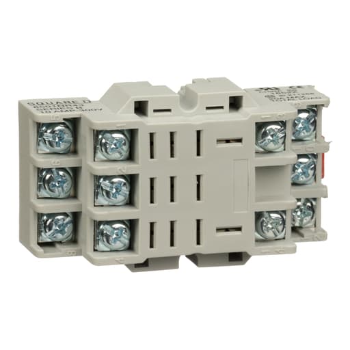 Square-D / Schneider - Square D 8501NR43 300 VAC 10 Amp Din Rail/Direct Panel Mount Double Tier Relay Socket