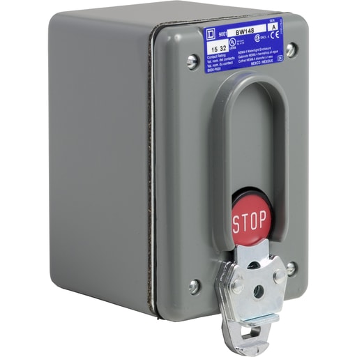 Square-D / Schneider - Square D 9001BW148 600 VAC 5 Amp 1NC NEMA 4 Die-Cast Zinc Push Button Control Station