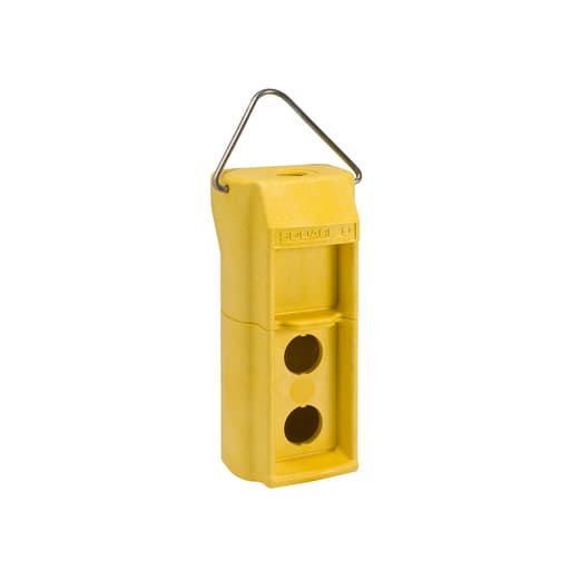 Square-D / Schneider - Square D 9001SKYP2 2-Hole 1-Row Vertical Polymeric Yellow NEMA 1/3/4/4X/13 Pendant Station Enclosure