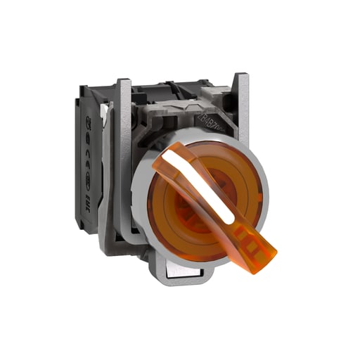 Square-D / Schneider - Square D XB4BK125G5 AMBER ILL 2 POS SEL SW 120 VAC