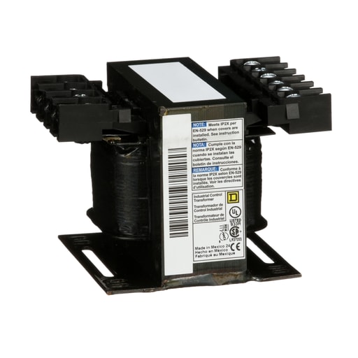 Square-D / Schneider - Square D 9070T75D19 75 VA 208/240/277/380/480 VAC Primary 24 VAC Secondary 1-Phase Control Transformer
