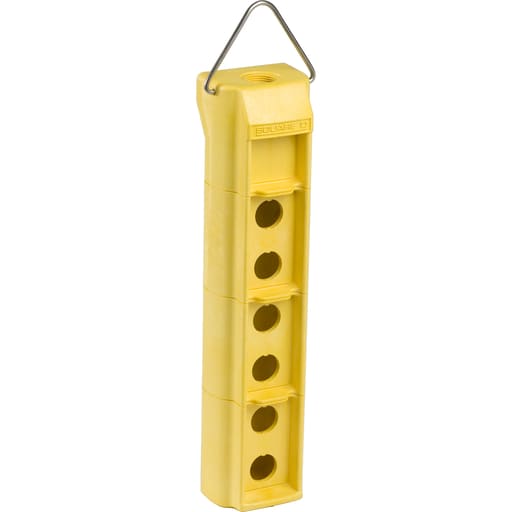 Square-D / Schneider - Square D 9001SKYP6 6-Hole 1-Row Vertical Polymeric Yellow NEMA 1/3/4/4X/13 Pendant Station Enclosure