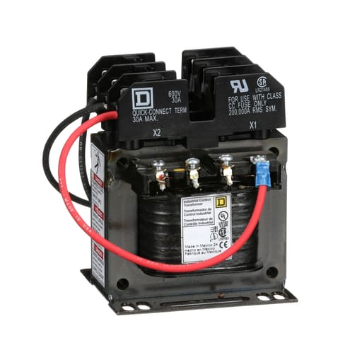 Square-D / Schneider - Square D 9070TF100D5 100 VA 600 VAC Primary 120 VAC Secondary 1-Phase Control Transformer