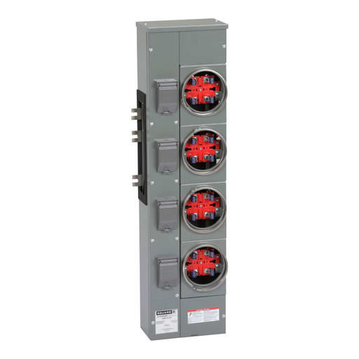 Square-D / Schneider - Square D EZM114125 120/240 VAC 125 Amp 1-Phase 3-Wire Ring Meter Center Branch Unit