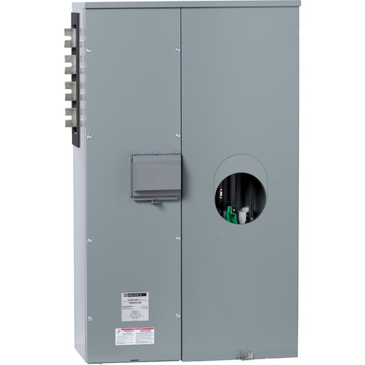 Square-D / Schneider - Square D EZMK331400 240/120 VAC Delta 208 Star/120 VAC 400 Amp 3-Phase 4-Wire Ringless Meter Center Branch Unit