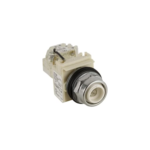 Square-D / Schneider - Square D 9001KT38 30 mm 120 VAC Metal Bezel Push to Test Round Pilot Light