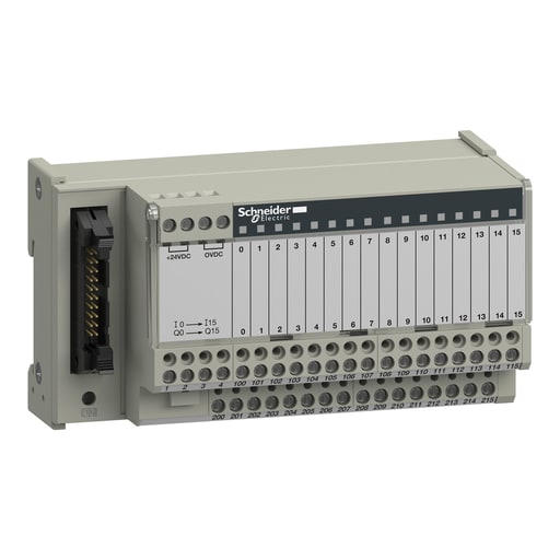 Square-D / Schneider - Square D ABE7H16R21 2-Module 16-Channel 2-Row Screw Terminal Discrete I/O Sub Base