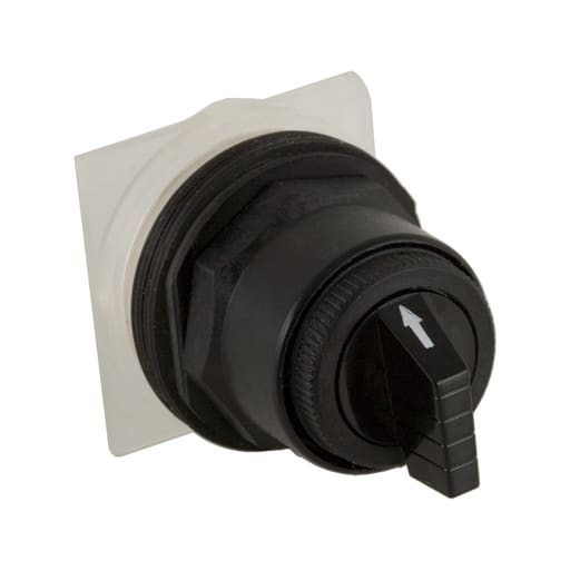 Square-D / Schneider - Square D 9001SKS42B 30 mm 3-Position Black Maintained Knob Non-Illuminated Selector Switch Operator