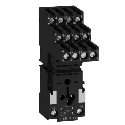 Square-D / Schneider - Square D RXZE2S114M 250 Volt 10 Amp 35 mm Din Rail/Panel Mount Box Lug Connector Terminal Relay Socket