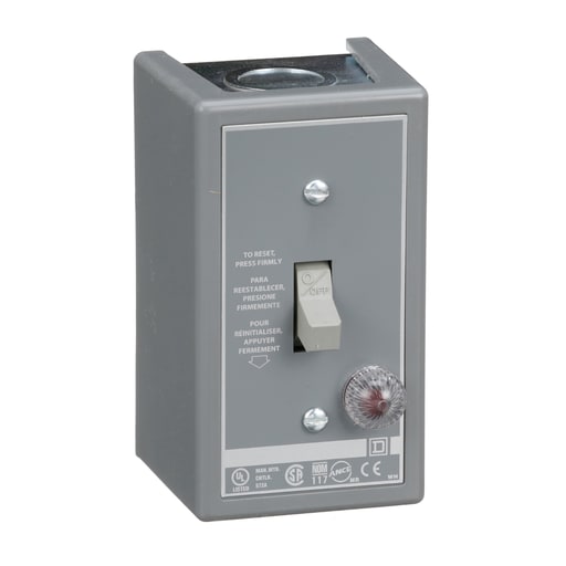 Square-D / Schneider - Square D 2510FG5P 277 VAC 16 Amp 1 Hp 1-Pole NEMA 1 Surface Mount Non-Reversing Manual Starter