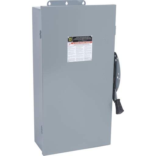 Square-D / Schneider - Square D DTU463AWK 600 VAC/VDC 100 Amp 100 Hp 4-Pole NEMA 12 Non-Fusible Double Throw Safety Switch