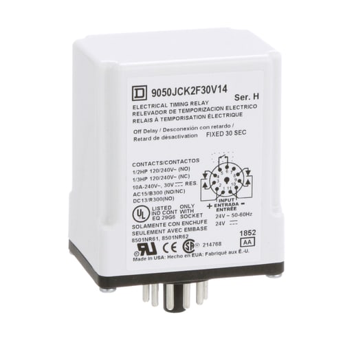 Square-D / Schneider - SQD 9050JCK2F30V14 Timing Relay, Ty