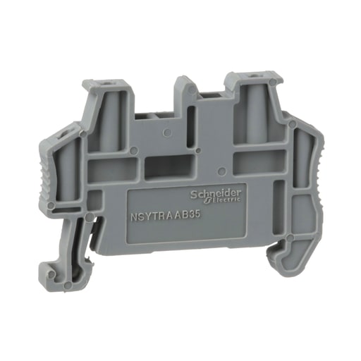 Square-D / Schneider - Square D NSYTRAAB35 Clip-On 35 mm Din Rail Gray Screw Terminal Block End Bracket