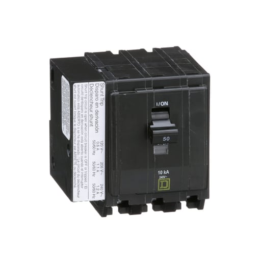 Square-D / Schneider - Square D QO3501021 3-Pole 50 Amp 240 Volt Plug-On Miniature Circuit Breaker