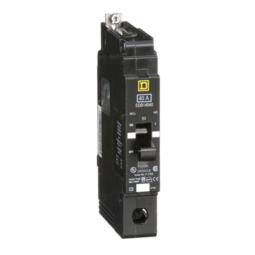 Square-D / Schneider - Square D EDB14040 1-Pole 40 Amp 277 Volt Thermal Magnetic Miniature Circuit Breaker