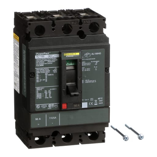 Square-D / Schneider - Square D HJL36090 3-Pole 90 Amp 600 Volt Thermal Magnetic Molded Case Circuit Breaker