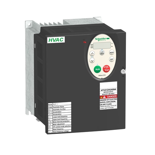 Square-D / Schneider - Square D ATV212HU30N4 380 to 480 VAC 4 Hp 3-Phase Open Type Variable Speed Drive