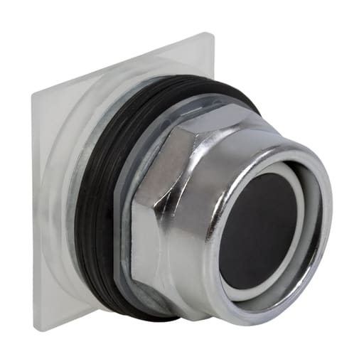 Square-D / Schneider - Square D 9001KR2B 30 mm Black Body Metal Bezel Momentary Extended Guard Non-Illuminated Push Button Operator