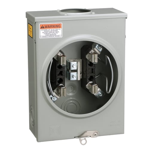 Square-D / Schneider - Square D UTRS101B 600 VAC 125 Amp NEMA 3R Overhead/Underground Service Ringless Meter Socket