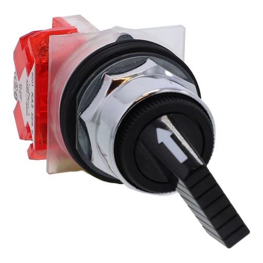 Square-D / Schneider - Square D 9001KS12FBH14 30 mm 10 Amp 600 VAC/VDC 1NC 2-Position Round Knob Non-Illuminated Selector Switch
