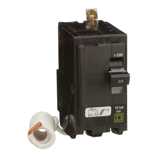 Square-D / Schneider - Square D QOB220SWN 2-Pole 20 Amp 120 Volt Bolt-On Thermal Magnetic Miniature Circuit Breaker