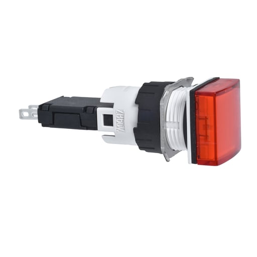 Square-D / Schneider - Square D XB6CV4BB 16 mm 240 VAC 1.5 mA Red Square Pilot Light
