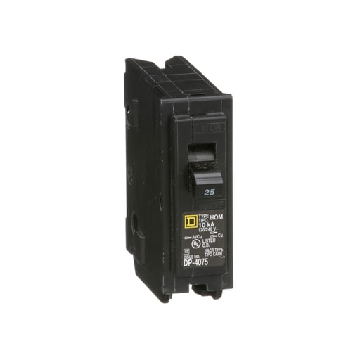 Square-D / Schneider - Square D HOM125 120/240 Volt 25 Amp Miniature Circuit Breaker