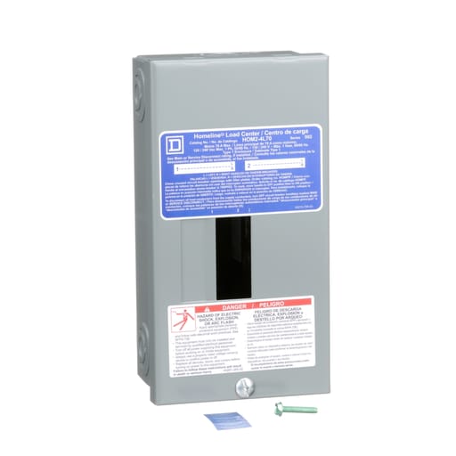 Square-D / Schneider - Square D HOM24L70S 120/240 VAC 70 Amp 1-Phase 2-Space 4-Circuit NEMA 1 Load Center