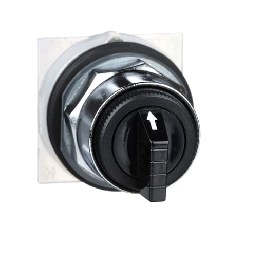 Square-D / Schneider - Square D 9001KS43B 30 mm 600 Volt Black Metal Bezel 3-Position Maintained Selector Switch