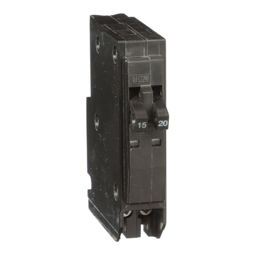 Square-D / Schneider - Square D QOT1520 Tandem Circuit Breaker 15A/20A 120/240V 1Ph , Plug-On