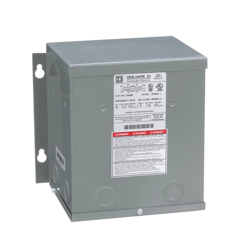Square-D / Schneider - Square D 1.5S46F 1.5 kVa 120 x 240 VAC Primary 16/32 VAC Secondary Dry Type Buck and Boost Transformer
