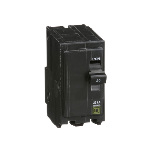 Square-D / Schneider - Square D QO220VH Miniature Circuit Breaker 20A 120/240V 2P , Plug-On