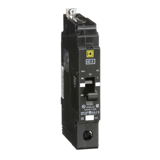 Square-D / Schneider - Square D EGB14040 1-Pole 40 Amp 277 Volt Thermal Magnetic Miniature Circuit Breaker