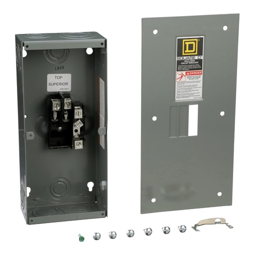 Square-D / Schneider - Square D QO2100BNF 100 Amp 5.88 x 3.38 x 13.12 Inch Steel NEMA 1 Flush Mount Circuit Breaker Enclosure